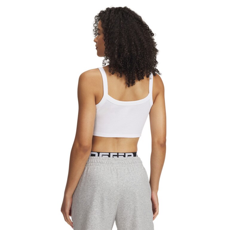 Damski top basic Under Armour UA Rival Rib Baby Tank - biały