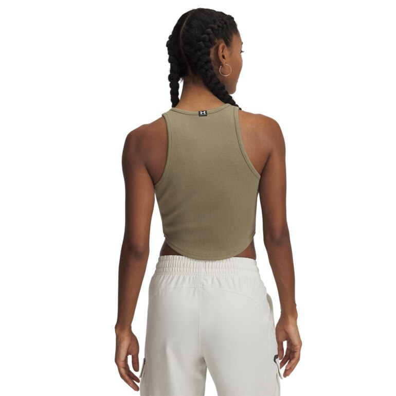 Damski top basic Under Armour UA Rival Rib Tank - brązowy