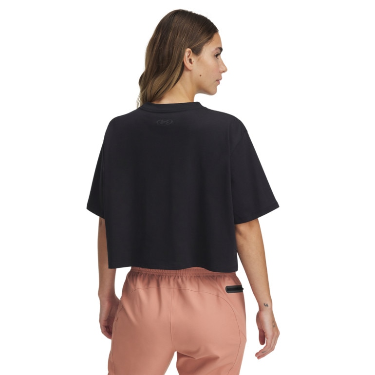Damski t-shirt crop-top Under Armour UA Rival SS - czarny