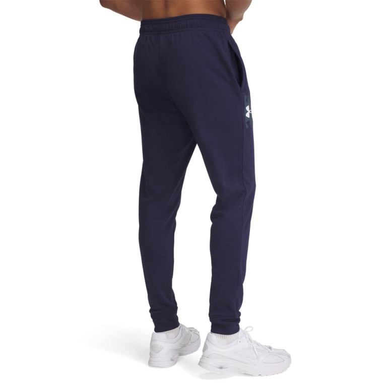 Męskie spodnie dresowe Under Armour UA Rival Terry Logo Jogger - granatowe