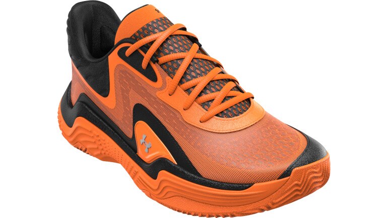 Buty do koszykówki uniseks Under Armour UA Spawn 7 - pomarańczowe