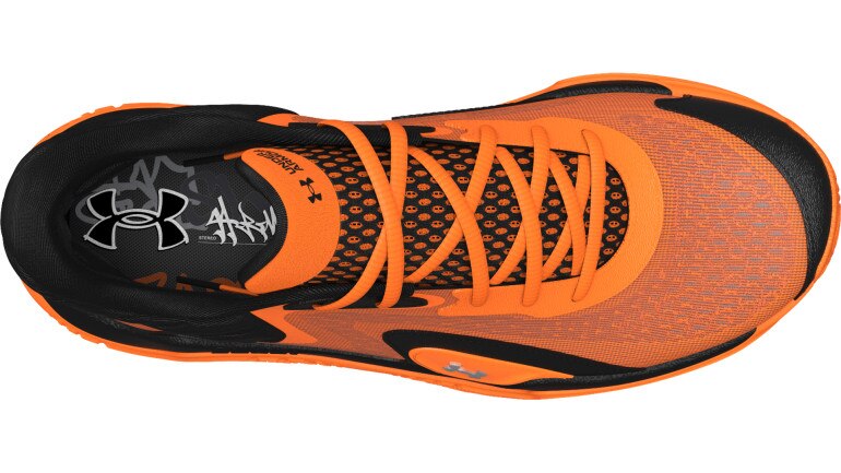 Buty do koszykówki uniseks Under Armour UA Spawn 7 - pomarańczowe
