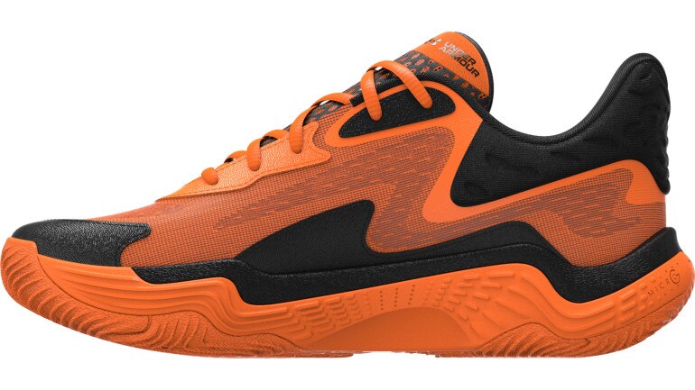 Buty do koszykówki uniseks Under Armour UA Spawn 7 - pomarańczowe