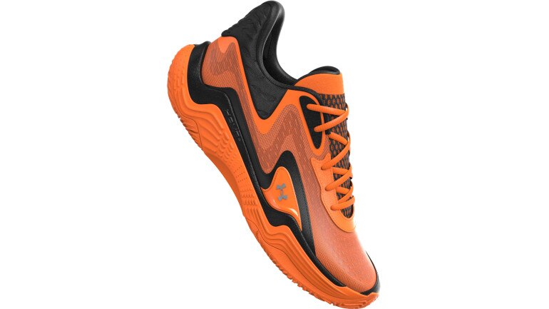 Buty do koszykówki uniseks Under Armour UA Spawn 7 - pomarańczowe