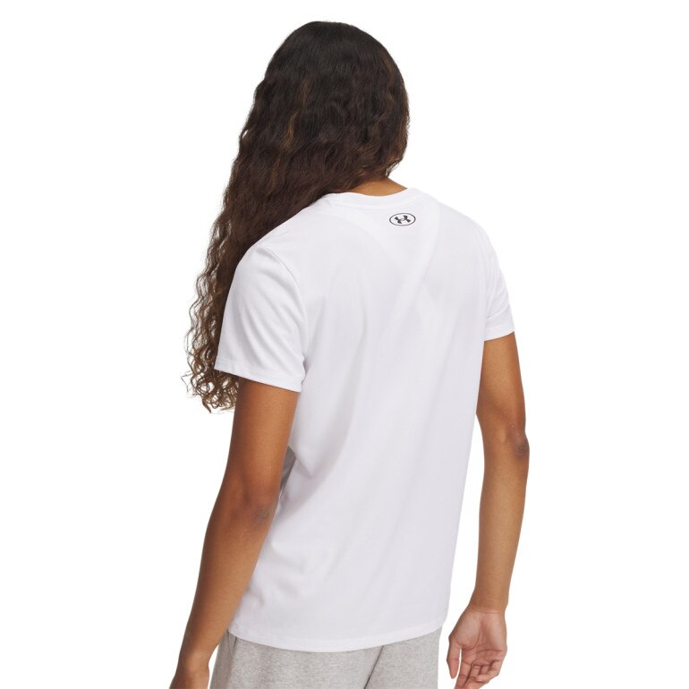 Damska koszulka treningowa Under Armour UA Tech PTH Graphic SSC - biała