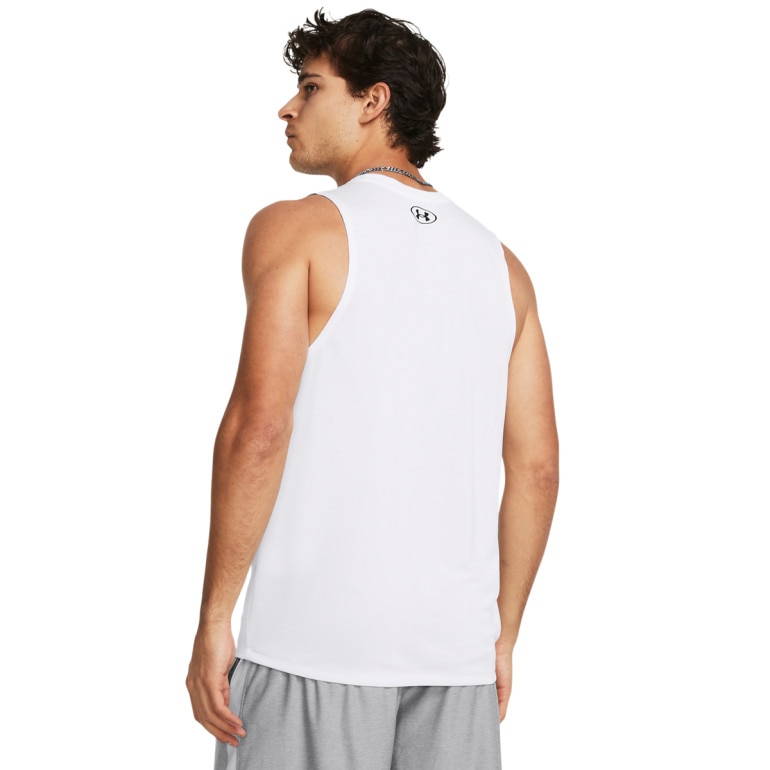 Męski top treningowy Under Armour UA Tech Tank - biały