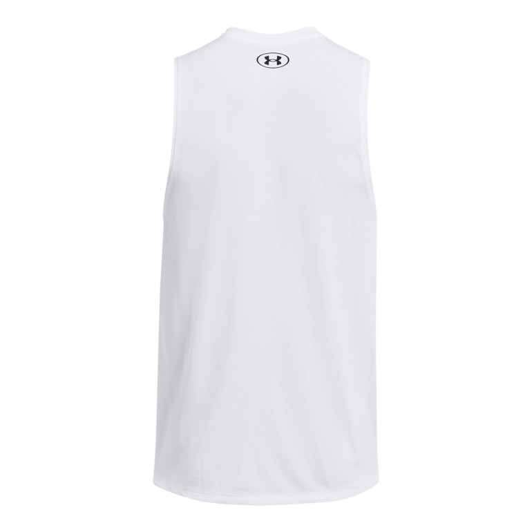 Męski top treningowy Under Armour UA Tech Tank - biały