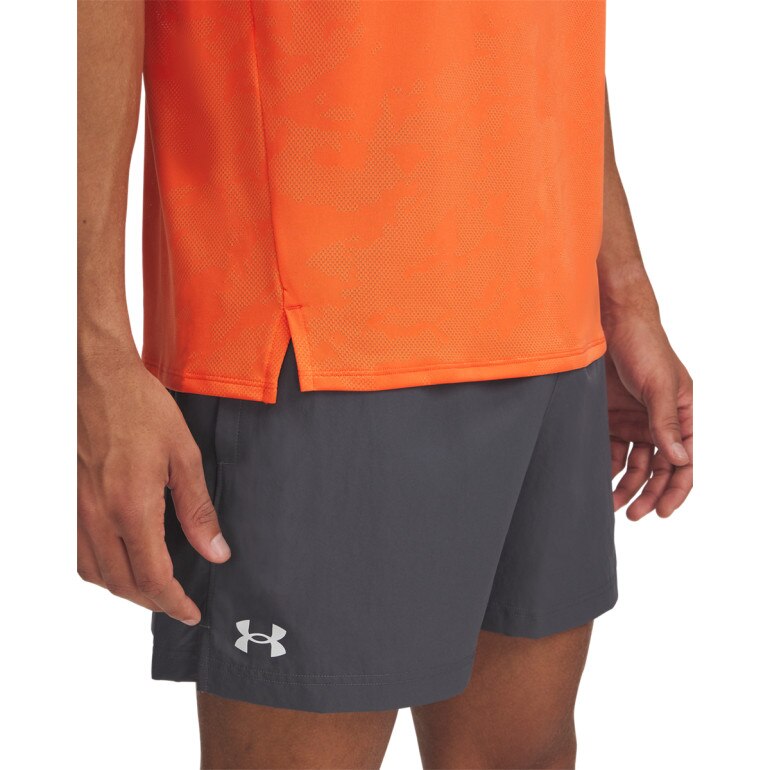Męska koszulka treningowa Under Armour UA Tech Vent Jcqrd SS - pomarańczowa