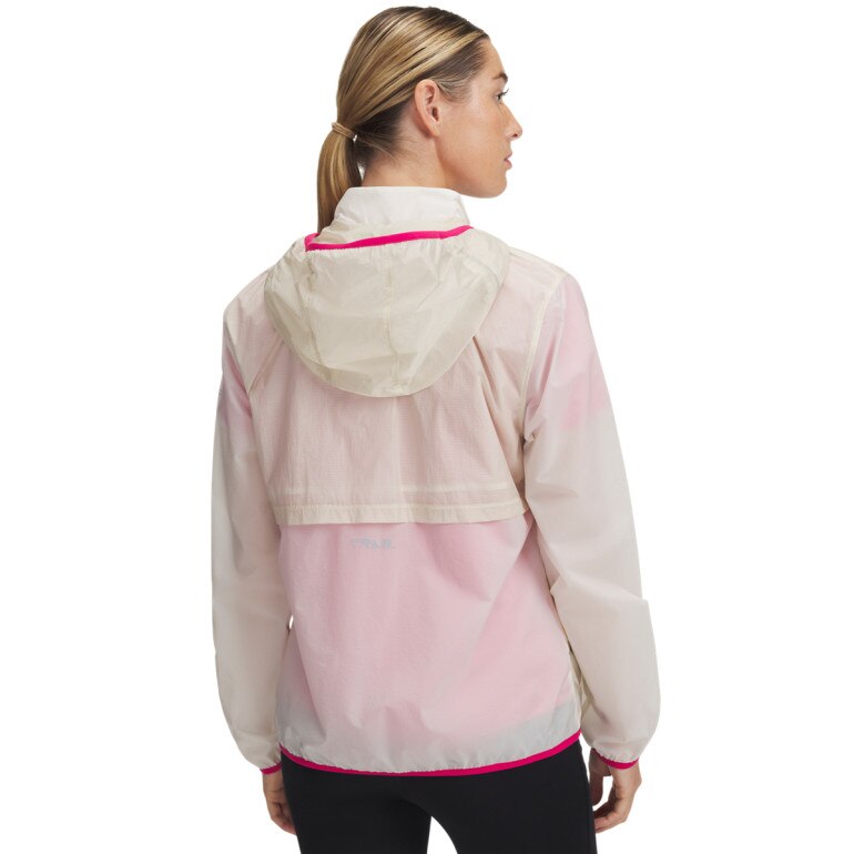 Damska kurtka do biegania Under Armour UA Trail Run Jacket - beżowa