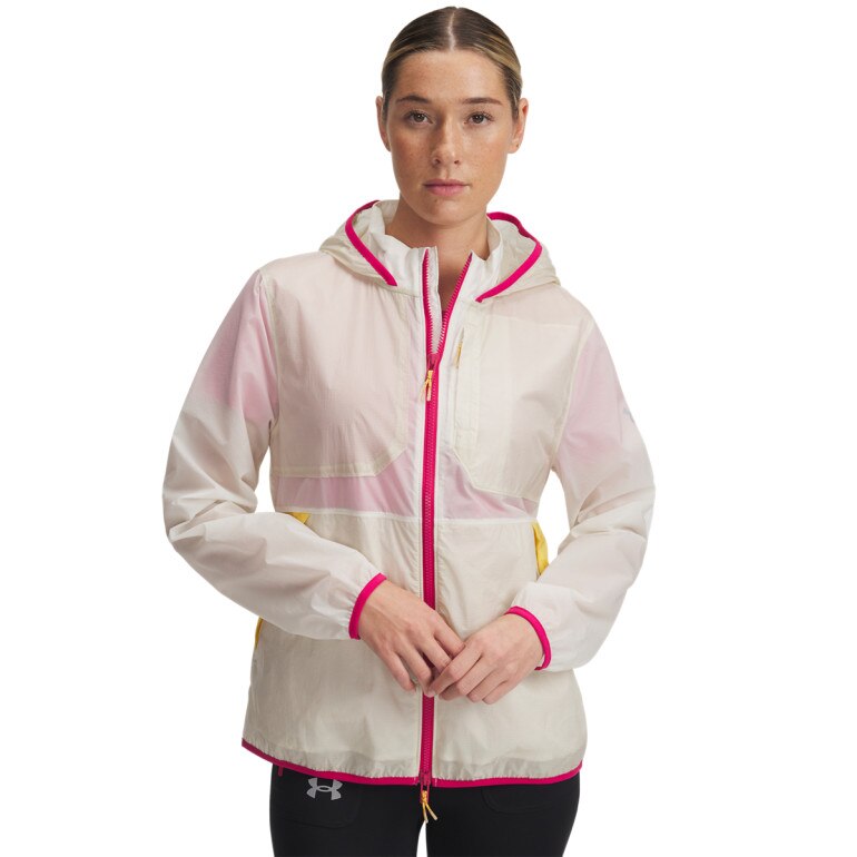 Damska kurtka do biegania Under Armour UA Trail Run Jacket - beżowa