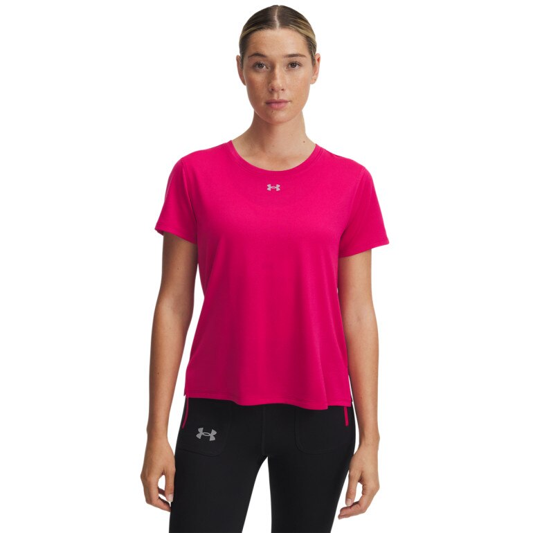 Damska koszulka do biegania Under Armour UA Trail Run SS - różowa