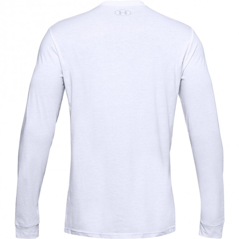 Męski longsleeve treningowy Under Armour  Sportstyle Left Chest Ls - biały