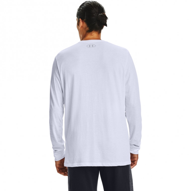 Męski longsleeve treningowy Under Armour  Sportstyle Left Chest Ls - biały