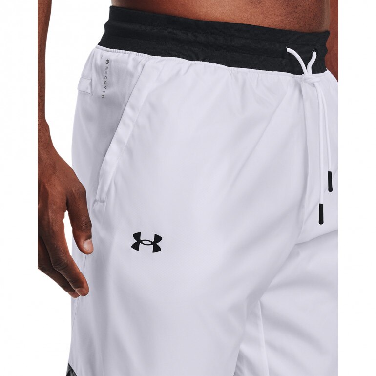 Męskie spodnie treningowe UNDER ARMOUR Recover Legacy Pant - białe