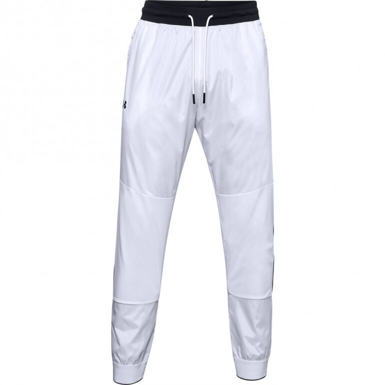 Męskie spodnie treningowe UNDER ARMOUR Recover Legacy Pant - białe