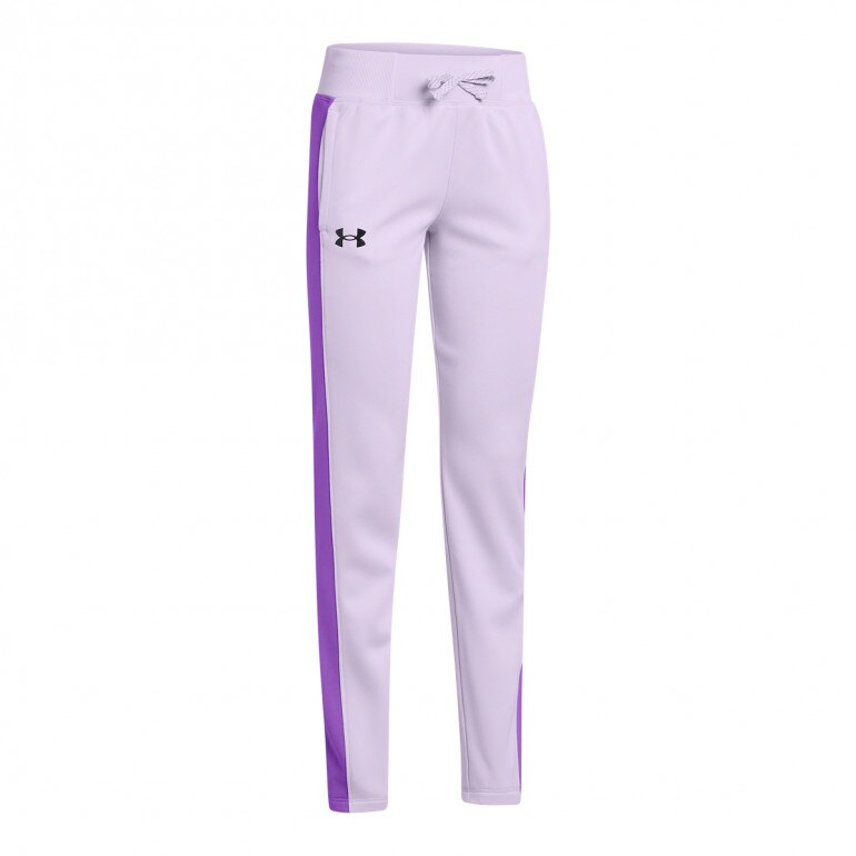 Dziewczęce spodnie treningowe Under Armour Fleece Pants - fioletowe