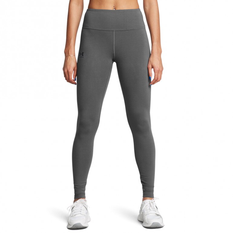 Damskie legginsy dzianinowe z wysokim stanem Under Armour Campus Legging - szare
