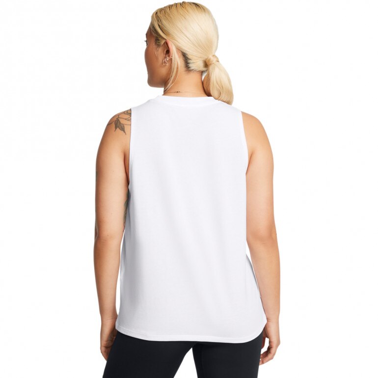 Damski top z nadrukiem Under Armour UA Rival Muscle Tank - biały
