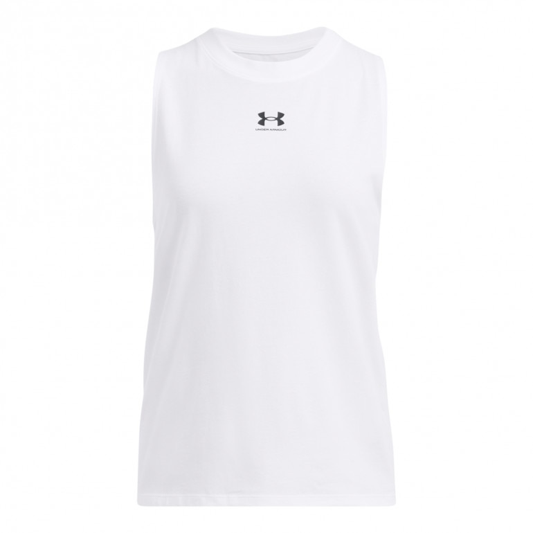 Damski top z nadrukiem Under Armour UA Rival Muscle Tank - biały