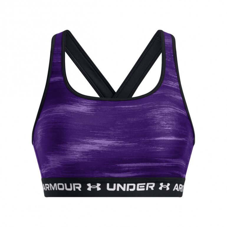Biustonosz treningowy Under Armour Crossback Mid Print - fioletowy