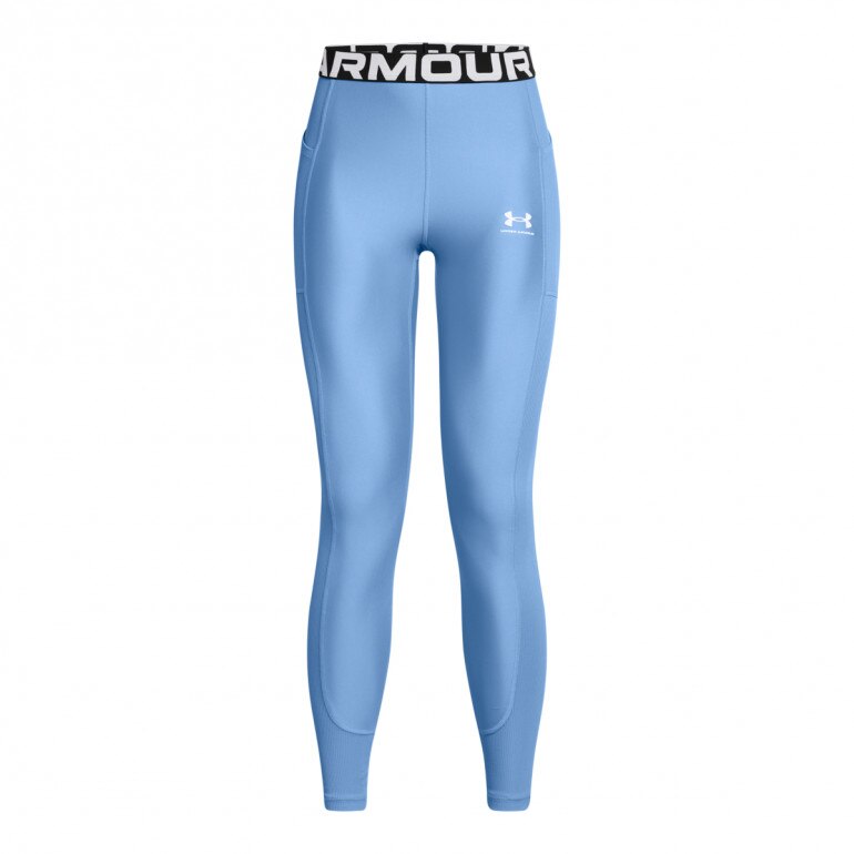 Damskie legginsy treningowe Under Armour Heatgear Rib Legging - niebieskie