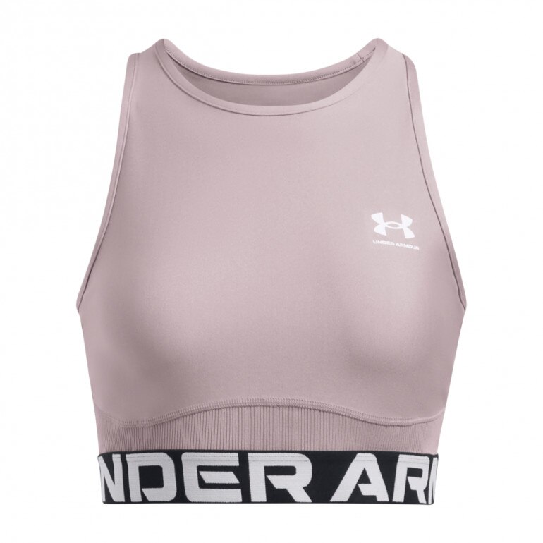 Damski top treningowy Under Armour Heatgear Rib Tank - beżowy