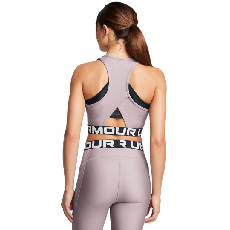 Damski top treningowy Under Armour Heatgear Rib Tank - beżowy