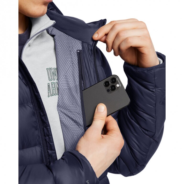 Męska kurtka parka z puchem naturalnym Under Armour Legend Down - granatowa