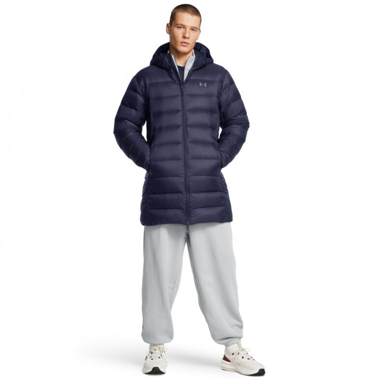 Męska kurtka parka z puchem naturalnym Under Armour Legend Down - granatowa
