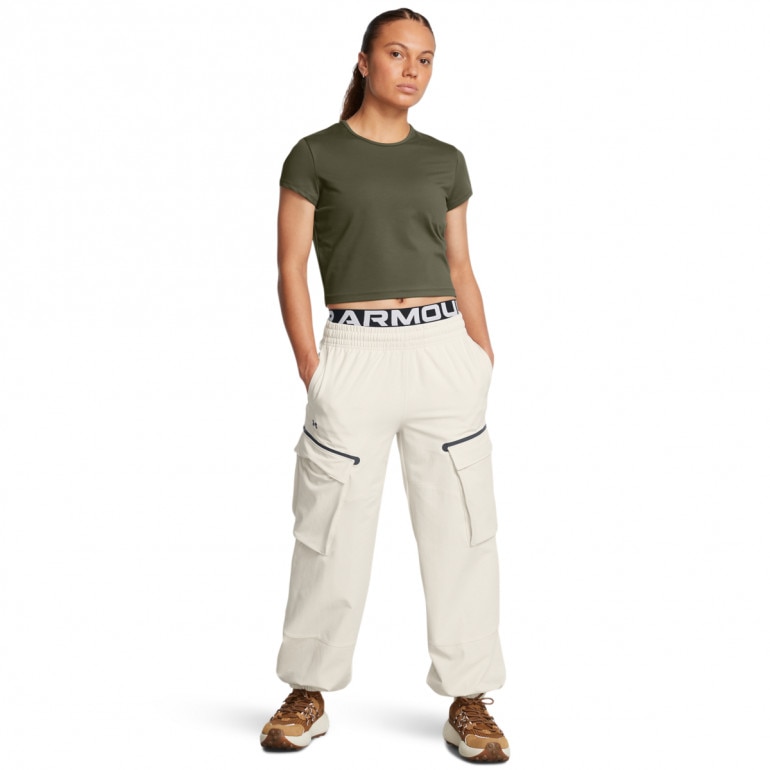 Damska koszulka treningowa Under Armour Meridian Baby Tee - oliwkowa/khaki 