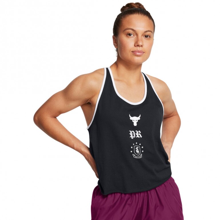 Damski top treningowy Under Armour Project Rock W Tank Boh - czarny