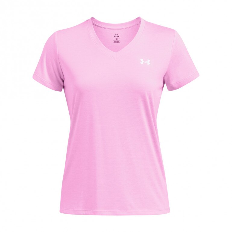 Damska koszulka treningowa Under Armour Tech SSV- Twist - różowa