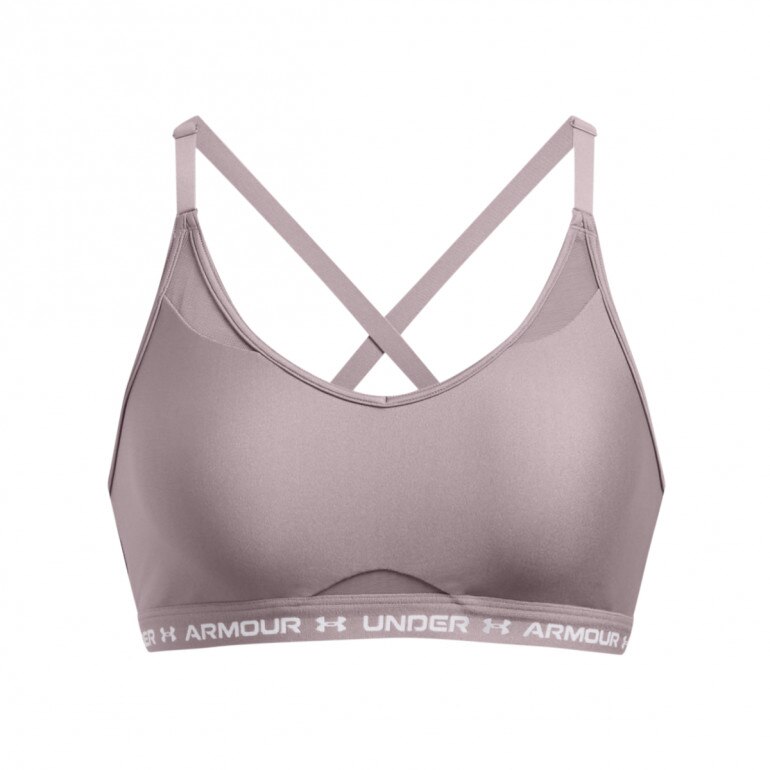 Biustonosz treningowy Under Armour UA Crossback Low Bra - beżowy