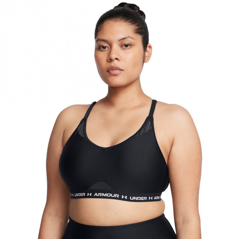 Biustonosz treningowy Under Armour UA Crossback Low Bra - czarny