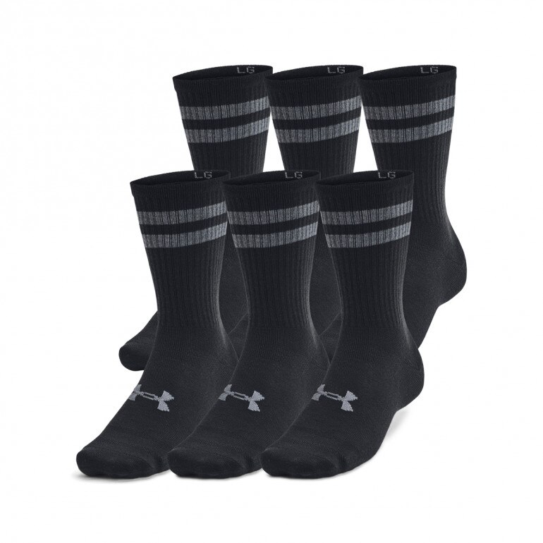 Skarpetki treningowe uniseks (6-pack) Under Armour UA Essential 6pk Crew - czarne