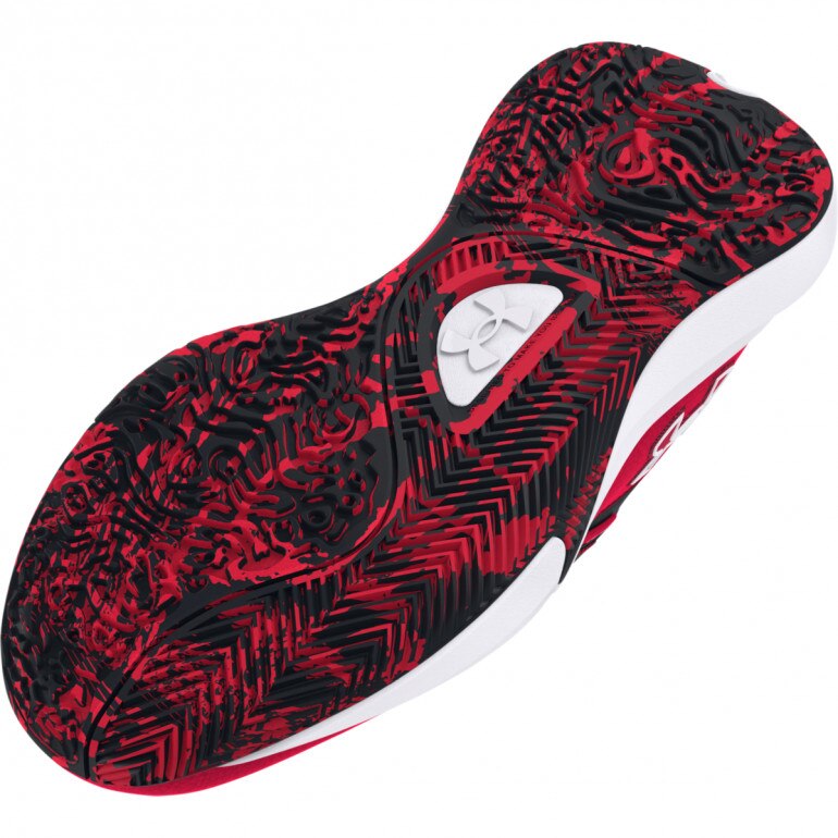 Dziecięce buty do koszykówki Under Armour UA Gs Lockdown 7 - czerwone 