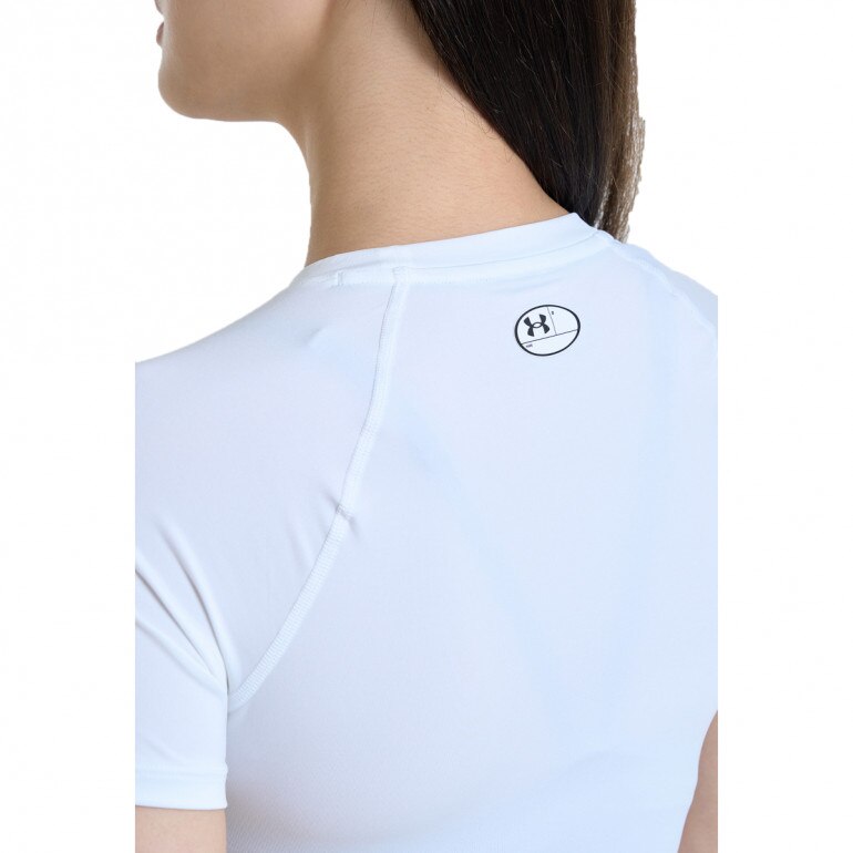 Damska koszulka treningowa Under Armour UA HG Authentics Comp SS - biała