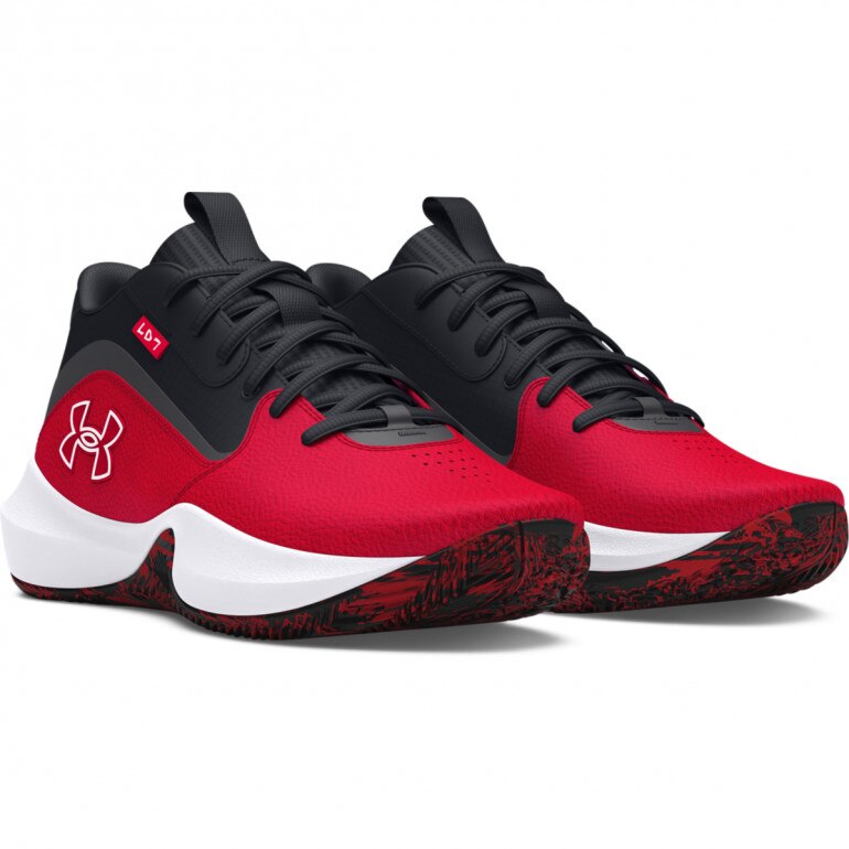 Buty do koszykówki uniseks Under Armour UA Lockdown 7 - czerwone