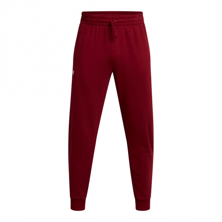 Męskie spodnie dresowe Under Armour UA Rival Fleece Joggers - czerwone