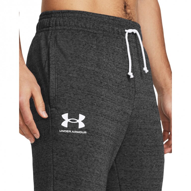 Męskie spodnie dresowe Under Armour UA Rival Terry Jogger - szare