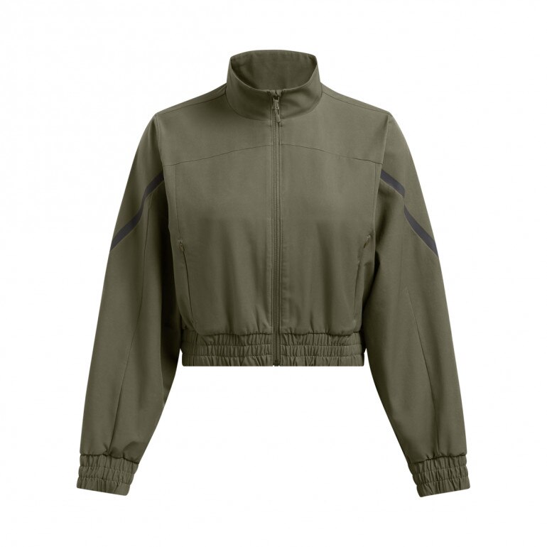 Damska kurtka treningowa Under Armour Unstoppable Crop Jacket - oliwkowa/khaki