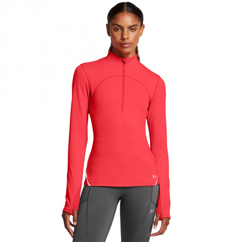 Damski longsleeve treningowy Under Armour Vanish Cw 1/2 Zip - czerwony