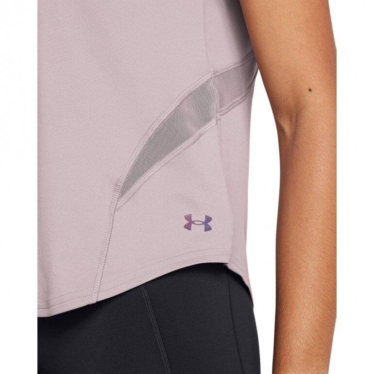 Damska koszulka treningowa Under Armour Vanish Elite Vent Loose Ss - beżowa