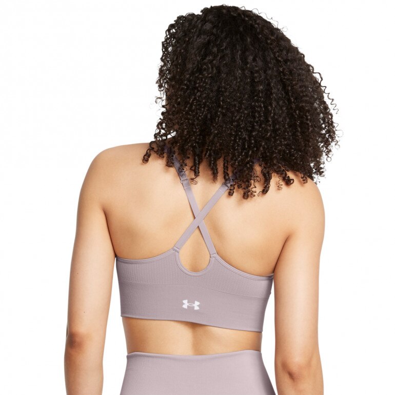 Damski biustonosz treningowy Under Armour Vanish Seamless Low Bra - beżowy