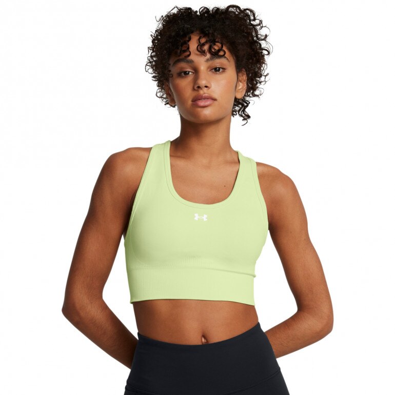 Biustonosz treningowy Under Armour Vanish Seamless Mid Bra - zielony