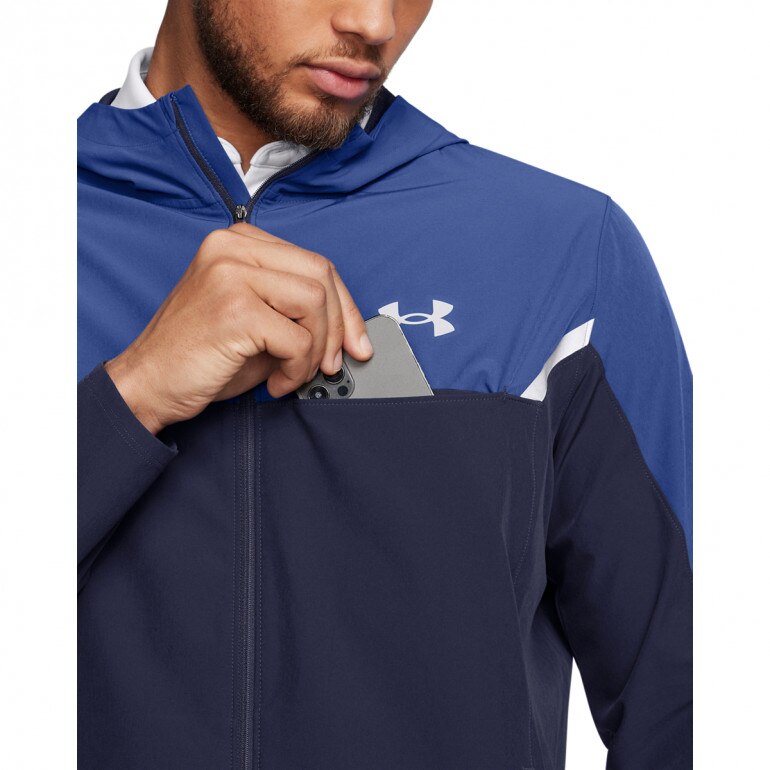 Męska kurtka treningowa Under Armour Vanish Woven Utility Jacket - granatowa