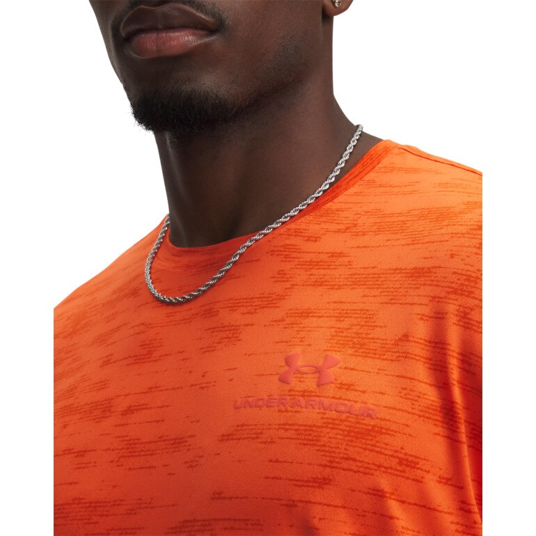 Męska koszulka treningowa Under Armour Vanish Energy Printed SS - pomarańczowa