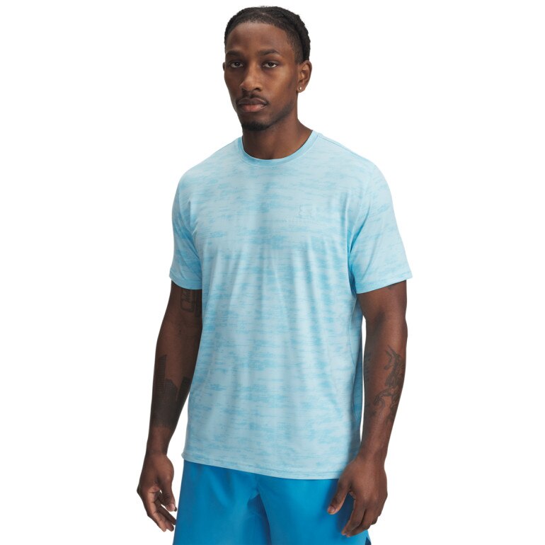 Męska koszulka treningowa Under Armour Vanish Energy Printed SS - niebieska