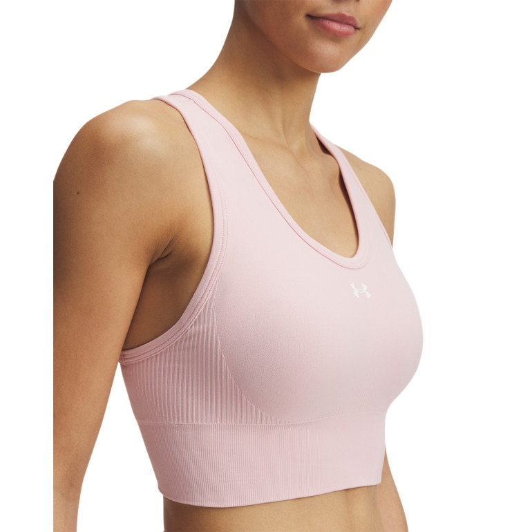 Biustonosz treningowy Under Armour Vanish Seamless Mid Bra - różowy