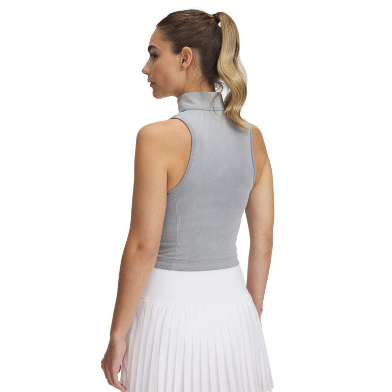 Damski top treningowy Under Armour Vanish Seamless Washed SL Zp - szary